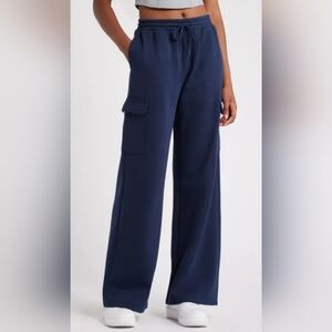 BP. Navy Wide Leg Cargo Pants